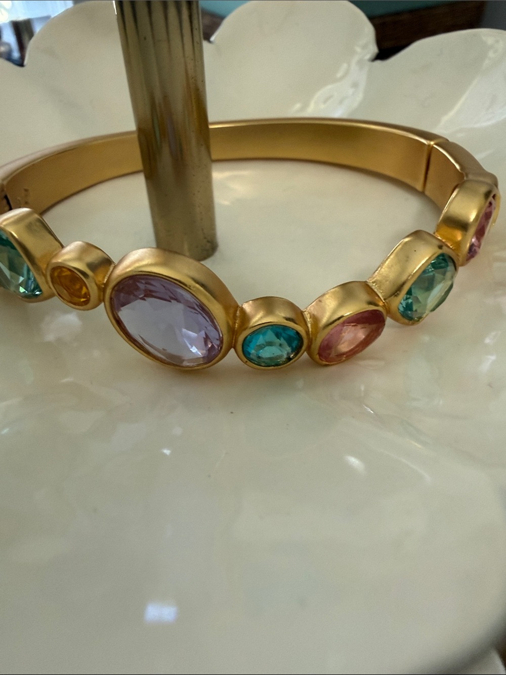 Julie Vos Kaleidoscope Hinged Bangle Bracelet